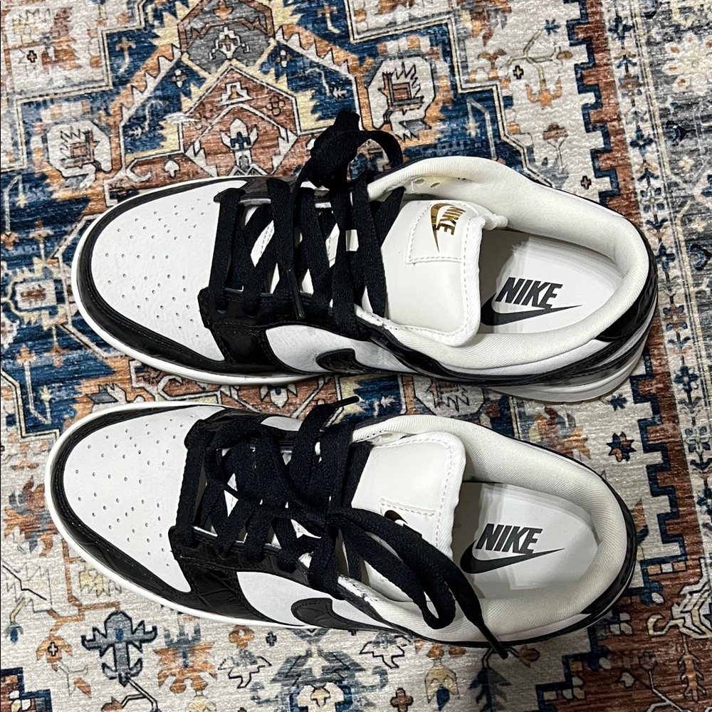 Nike Black and White Dunk Low LX Women’s Sneakers - Picture 2 of 8